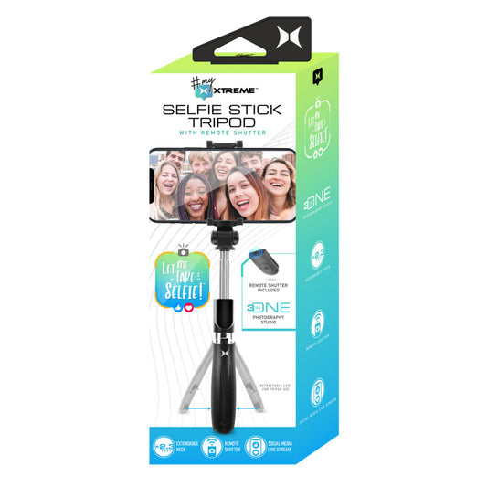 3-in-1 Extendable Selfie Stick Tripod with Remote Control