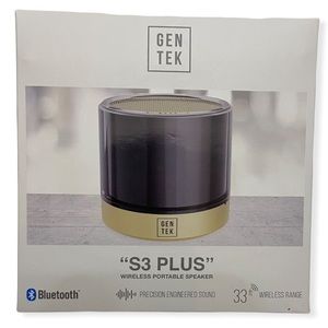 GENTEK S3 PLUS WIRELESS BLUETOOTH PORTABLE SPEAKER W/ LED LIGHT