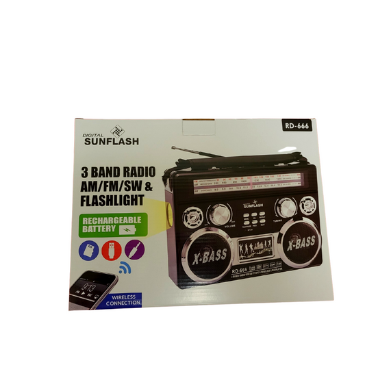 3 Band Radio Black