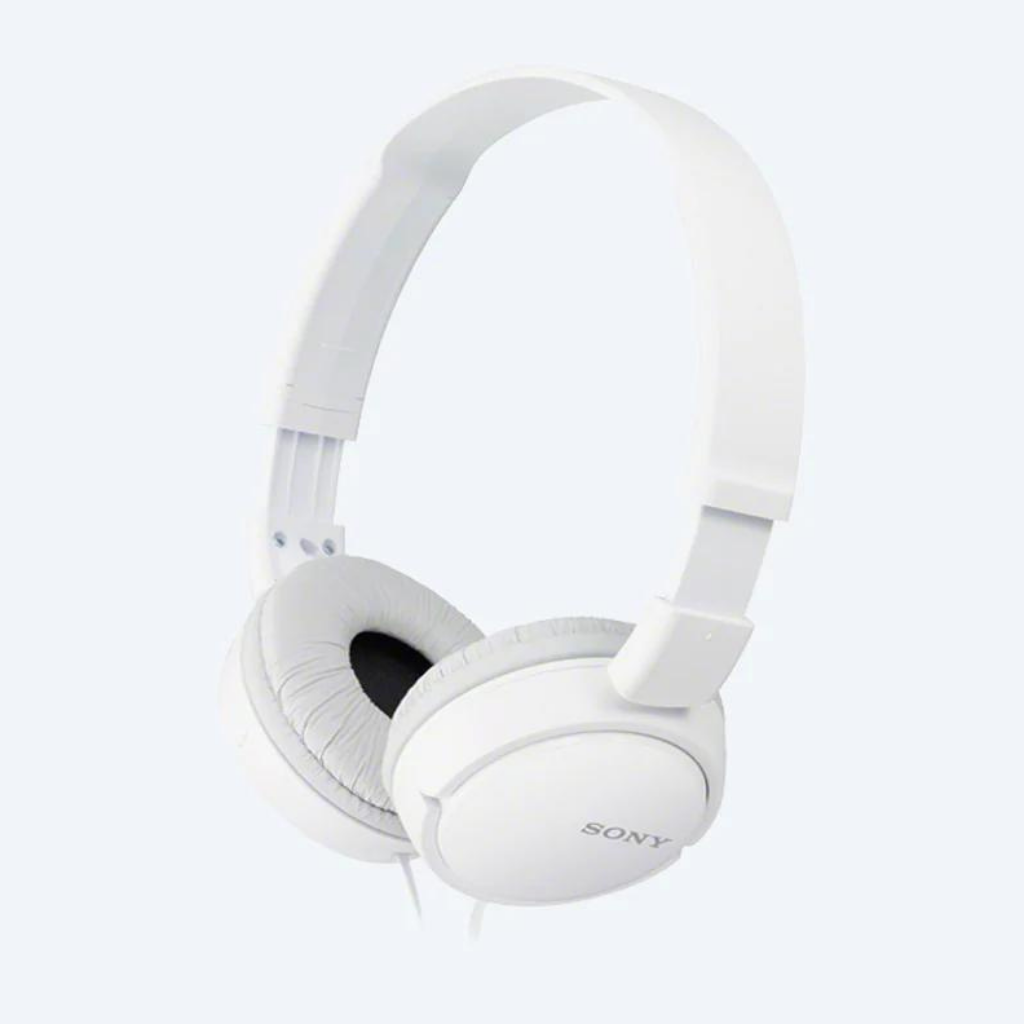 White Sony headphones MDR-ZX110