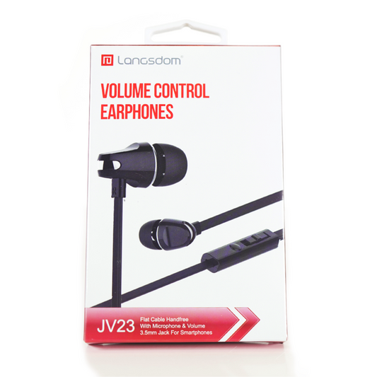 Tangle-Free Wired Earphones With Mic