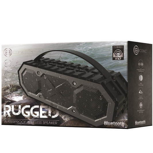 Waterproof Tire Track Bluetooth Speaker - Black